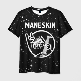 Мужская футболка 3D с принтом Maneskin   КОТ   Брызги в Екатеринбурге, 100% полиэфир | прямой крой, круглый вырез горловины, длина до линии бедер | Тематика изображения на принте: band | maneskin | metal | paint | rock | брызги | группа | кот | краска | манескин | рок