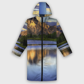 Дождевик унисекс 3D с принтом Горы (mountains) в Рязани,  |  | lake | mountains | горы | озеро | скалы