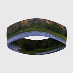 Повязка на голову 3D с принтом Горы (mountains) ,  |  | lake | mountains | горы | озеро | скалы