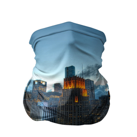 Бандана-труба 3D с принтом Городские будни в Курске, 100% полиэстер, ткань с особыми свойствами — Activecool | плотность 150‒180 г/м2; хорошо тянется, но сохраняет форму | city | будни | город | дома | мегаполис