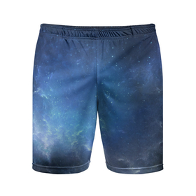 Мужские шорты спортивные с принтом Манящий космос в Петрозаводске,  |  | вселенная | галактика | завораживающий | космос | темный