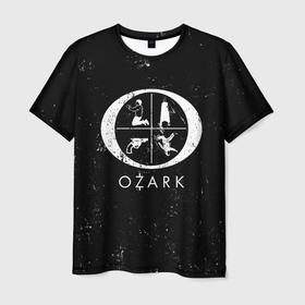 Мужская футболка 3D с принтом Symbols Ozark в Новосибирске, 100% полиэфир | прямой крой, круглый вырез горловины, длина до линии бедер | byrde | crime | netflix | ozark | serial | бёрд | криминал | криминальная драма | нетфликс | озарк | сериал | триллер