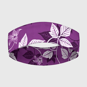Повязка на голову 3D с принтом Фиолетовый вьюнок в Кировске,  |  | арт | вьюнок | куст | кусты | рисунок | фиолетовые цветы | фиолетовый цветок | цветок | цветущий вьюнок | цветущий куст | цветы