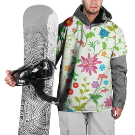 Накидка на куртку 3D с принтом Поле полевых цветов в Тюмени, 100% полиэстер |  | арт | полевой цветок | полевые цветы | рисунок | цветок | цветы