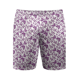 Мужские шорты спортивные с принтом Фиолетовая гжель в Белгороде,  |  | Тематика изображения на принте: арт | вектор | гжель | рисунок | синий | фиолетовая гжель | фиолетовый рисунок | хохлома | цветок | цветы