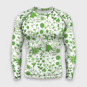 Мужской рашгард 3D с принтом Зелёное поле ,  |  | арт | вектор | зелёный | зелёный рисунок | одуванчик | одуванчики | поле | рисунок
