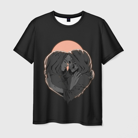 Мужская футболка 3D с принтом Death  Live в Кировске, 100% полиэфир | прямой крой, круглый вырез горловины, длина до линии бедер | Тематика изображения на принте: девушка | жизнь | любовь | скелет | череп