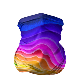 Бандана-труба 3D с принтом Растекание красок в Курске, 100% полиэстер, ткань с особыми свойствами — Activecool | плотность 150‒180 г/м2; хорошо тянется, но сохраняет форму | абстракции | краски | кратер вулкана | объёмная абстракция | радуга | яркие цвета
