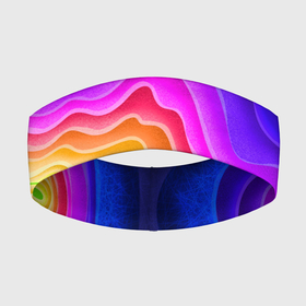 Повязка на голову 3D с принтом Растекание красок в Курске,  |  | абстракции | краски | кратер вулкана | объёмная абстракция | радуга | яркие цвета