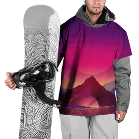 Накидка на куртку 3D с принтом Горы   Космос   Neon   Психоделика , 100% полиэстер |  | color | cosmos | neon | psychedelic | space | stars | звёзды | космос | неон | пространство | психоделика | цвет