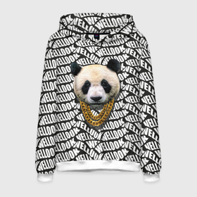 Мужская толстовка 3D с принтом Panda Look в Тюмени, 100% полиэстер | двухслойный капюшон со шнурком для регулировки, мягкие манжеты на рукавах и по низу толстовки, спереди карман-кенгуру с мягким внутренним слоем. | animal | panda | гигант | гигантская панда | голова живовтного