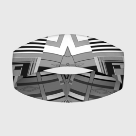 Повязка на голову 3D с принтом Черно белый современный геометрический узор. Симметрия в Белгороде,  |  | абстрактный | геометрический | креативный | модный | молодежный | современный | стильный | черно белый