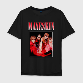 Мужская футболка хлопок Oversize с принтом MANESKIN | МОНЭСКИН , 100% хлопок | свободный крой, круглый ворот, “спинка” длиннее передней части | band | eurovision | glam | italian | maneskin | music | pop | rock | группа | евровидение | италия | лунный свет | монэскин | музыка | рок