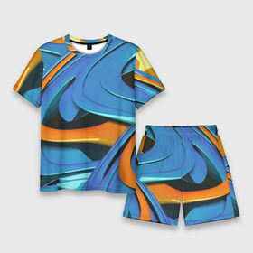 Мужской костюм с шортами 3D с принтом Abstraction  Fashion 2037 в Тюмени,  |  | abstraction | color | fashion | pattern | wave | абстракция | волна | мода | узор | цвет