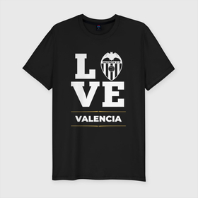 Мужская футболка хлопок Slim с принтом Valencia Love Classic в Тюмени, 92% хлопок, 8% лайкра | приталенный силуэт, круглый вырез ворота, длина до линии бедра, короткий рукав | club | football | logo | love | valencia | валенсия | клуб | лого | мяч | символ | спорт | футбол | футболист | футболисты | футбольный