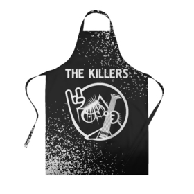 Фартук 3D с принтом The Killers   КОТ   Краска в Петрозаводске, 100% полиэстер | общий размер — 65 х 85 см, ширина нагрудника — 26 см, горловина — 53 см, длина завязок — 54 см, общий обхват в поясе — 173 см. Принт на завязках и на горловине наносится с двух сторон, на основной части фартука — только с внешней стороны | band | killers | metal | rock | the | the killers | группа | кот | краска | рок | спрей