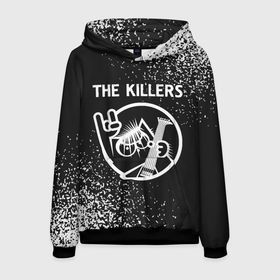 Мужская толстовка 3D с принтом The Killers   КОТ   Краска в Екатеринбурге, 100% полиэстер | двухслойный капюшон со шнурком для регулировки, мягкие манжеты на рукавах и по низу толстовки, спереди карман-кенгуру с мягким внутренним слоем. | band | killers | metal | rock | the | the killers | группа | кот | краска | рок | спрей