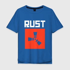 Мужская футболка хлопок Oversize с принтом RUST | FS в Белгороде, 100% хлопок | свободный крой, круглый ворот, “спинка” длиннее передней части | facepunch | game | games | logo | rust | shooter | survival | выживание | игра | раст