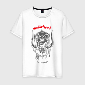 Мужская футболка хлопок с принтом Motorhead no remorse в Новосибирске, 100% хлопок | прямой крой, круглый вырез горловины, длина до линии бедер, слегка спущенное плечо. | england | hard rock | heavy metal | lemmy kilmister | motorhead | лемми килмистер | моторхэд | рок | хард | хэви металл