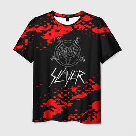 Мужская футболка 3D с принтом Slayer   Reign in Blood в Новосибирске, 100% полиэфир | прямой крой, круглый вырез горловины, длина до линии бедер | Тематика изображения на принте: gary holt guitarist | kerry king (guitarist) | metal | rock | slayer | slayer musical group | slayer repentless | tom araya songwriter | рок