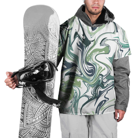 Накидка на куртку 3D с принтом Зеленый мрамор. Абстрактный узор с прожилками и разводами в оттенках зеленого в Тюмени, 100% полиэстер |  | абстракция | белый фон | волны | завитки | зеленый | мрамор | мраморная текстура | мраморный | прожилки | разводы | салатовый | темнозеленый