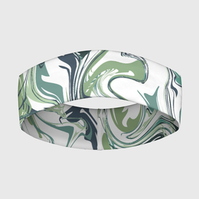 Повязка на голову 3D с принтом Зеленый мрамор. Абстрактный узор с прожилками и разводами в оттенках зеленого ,  |  | абстракция | белый фон | волны | завитки | зеленый | мрамор | мраморная текстура | мраморный | прожилки | разводы | салатовый | темнозеленый