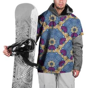 Накидка на куртку 3D с принтом Цветочные  узоры в Белгороде, 100% полиэстер |  | abstract | абстракция | геометрия | калейдоскоп | классика | линии | паттерн | текстура | узор | узоры