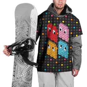 Накидка на куртку 3D с принтом Pac man  пиксели в Петрозаводске, 100% полиэстер |  | dandy | game | pac man | retro | sega | пиксели