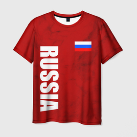 Мужская футболка 3D с принтом RUSSIA   RED EDITION   SPORTWEAR в Санкт-Петербурге, 100% полиэфир | прямой крой, круглый вырез горловины, длина до линии бедер | z | zapobedy | zaпобеду | армия | за победу | запобеду | корреспонденция | обозначение | патриотизм | россия | рт | русские войска | спецоперация | телевидение