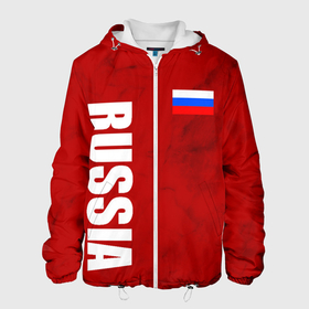 Мужская куртка 3D с принтом RUSSIA   RED EDITION   SPORTWEAR в Новосибирске, ткань верха — 100% полиэстер, подклад — флис | прямой крой, подол и капюшон оформлены резинкой с фиксаторами, два кармана без застежек по бокам, один большой потайной карман на груди. Карман на груди застегивается на липучку | z | zapobedy | zaпобеду | армия | за победу | запобеду | корреспонденция | обозначение | патриотизм | россия | рт | русские войска | спецоперация | телевидение