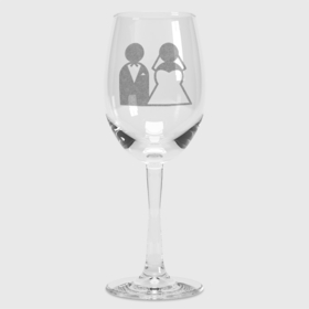 Бокал для вина с принтом Невеста и Жених в Тюмени,  |  | 