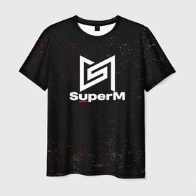 Мужская футболка 3D с принтом superm | мелкие брызги красок в Тюмени, 100% полиэфир | прямой крой, круглый вырез горловины, длина до линии бедер | baekhyun | exo | jopping | kai | kpop | lucas | mark | nct | shinee | super m | superm | taemin | taeyong | ten | wayv