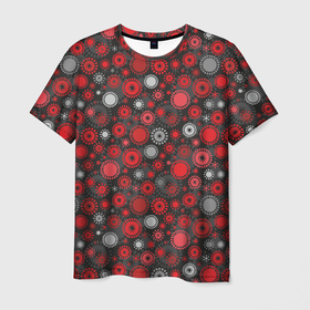 Мужская футболка 3D с принтом Остатки вируса в Кировске, 100% полиэфир | прямой крой, круглый вырез горловины, длина до линии бедер | Тематика изображения на принте: антитела | бактерия | вирус | корона | паттерн