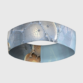 Повязка на голову 3D с принтом КОСМИЧЕСКИЙ ФРАКТАЛЬНЫЙ ПЕЙЗАЖ в Тюмени,  |  | Тематика изображения на принте: абстракция | космический пейзаж | космос | фрактал | шар