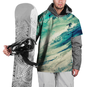 Накидка на куртку 3D с принтом Лазурная волна в Тюмени, 100% полиэстер |  | ognivo | акварель | акварельный рисунок | большая волна | бушующий океан | волна | живопись | ильина ирина | море | огниво | океан | развлечения | рисунок акварелью | серфер | серфингист | спорт | хобби