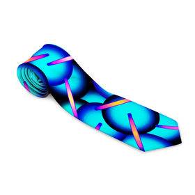 Галстук 3D с принтом ТЕКСТУРА ШАРОВ , 100% полиэстер | Длина 148 см; Плотность 150-180 г/м2 | абстракция | геометрический | графика | красочный | круглый | синий | современный | текстура | узор | фон | форма | цветной | шары | яркий