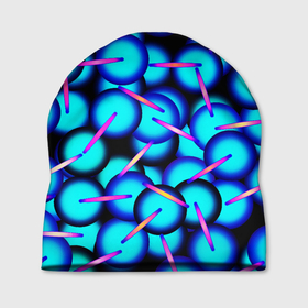 Шапка 3D с принтом ТЕКСТУРА ШАРОВ , 100% полиэстер | универсальный размер, печать по всей поверхности изделия | абстракция | геометрический | графика | красочный | круглый | синий | современный | текстура | узор | фон | форма | цветной | шары | яркий