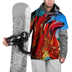 Накидка на куртку 3D с принтом Abstract color pattern   Fashion 2022 , 100% полиэстер |  | Тематика изображения на принте: abstraction | color | fashion | pattern | абстракция | мода | узор | цвет