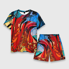 Мужской костюм с шортами 3D с принтом Abstract color pattern  Fashion 2022 в Тюмени,  |  | abstraction | color | fashion | pattern | абстракция | мода | узор | цвет