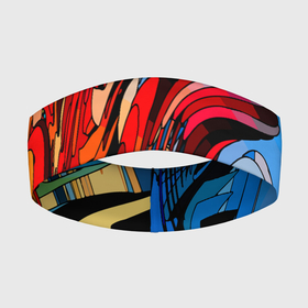 Повязка на голову 3D с принтом Abstract color pattern  Fashion 2022 в Кировске,  |  | abstraction | color | fashion | pattern | абстракция | мода | узор | цвет