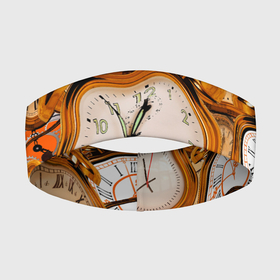 Повязка на голову 3D с принтом ПРЕЛОМЛЕНИЕ ЧАСОВ в Тюмени,  |  | Тематика изображения на принте: астракция | винтаж | преломление | ретро | стрелки | текстура | циферблат | часы
