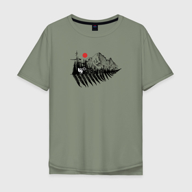 Мужская футболка хлопок Oversize с принтом Forest Riders в Санкт-Петербурге, 100% хлопок | свободный крой, круглый ворот, “спинка” длиннее передней части | Тематика изображения на принте: 