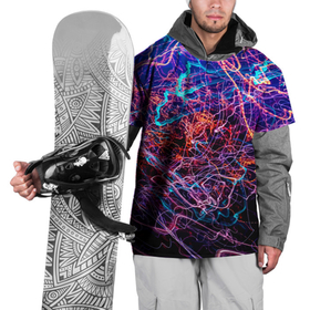 Накидка на куртку 3D с принтом Красочный неоновый паттерн   Импрессионизм в Курске, 100% полиэстер |  | abstraction | color | impressionism | lights | neon | pattern | абстракция | импрессионизм | неон | огни | паттерн | цвет