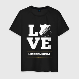 Мужская футболка хлопок с принтом Hoffenheim Love Classic в Белгороде, 100% хлопок | прямой крой, круглый вырез горловины, длина до линии бедер, слегка спущенное плечо. | Тематика изображения на принте: club | football | hoffenheim | logo | love | клуб | лого | мяч | символ | спорт | футбол | футболист | футболисты | футбольный | хоффенхейм