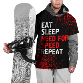 Накидка на куртку 3D с принтом Eat Sleep Need for Speed Repeat   Спрей в Кировске, 100% полиэстер |  | eat sleep need for speed repeat | for | logo | need | nfs | speed | игра | игры | краска | лого | логотип | нид | нфс | символ | спрей