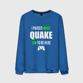 Мужской свитшот хлопок с принтом Quake I Paused , 100% хлопок |  | logo | paused | quake | игра | игры | квейк | лого | логотип | символ