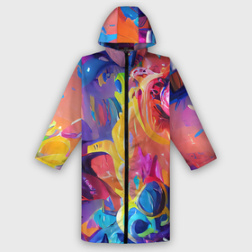 Дождевик унисекс 3D с принтом Madness colors в Ханты-Майнсийске,  |  | abstraction | bright | brush | colors | madness | paint | абстракция | краски | красочный | насыщенный | фееричный | цвета | экспрессия | яркий