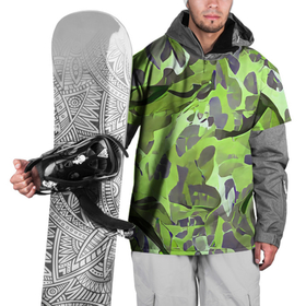 Накидка на куртку 3D с принтом Green breeze в Санкт-Петербурге, 100% полиэстер |  | art | camouflage | colors | gray | green | military | pattern | soldier | war | военный | зеленый | камуфляж | маскировка | паттерн | серый | солдат | узор