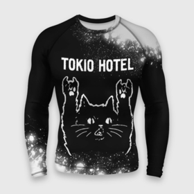 Мужской рашгард 3D с принтом Tokio Hotel  Rock Cat в Курске,  |  | band | hotel | metal | paint | rock | tokio | tokio hotel | брызги | группа | кот | краска | отель | рок | рок кот | токио