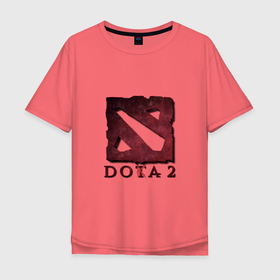 Мужская футболка хлопок Oversize с принтом Dota 2 (Doka 2) в Петрозаводске, 100% хлопок | свободный крой, круглый ворот, “спинка” длиннее передней части | doka | doka2 | dota | dota2 | gamer | дока | дока2 | дота | дота2